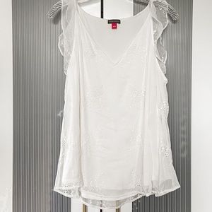 Vince Camuto lacy eyelit tank top